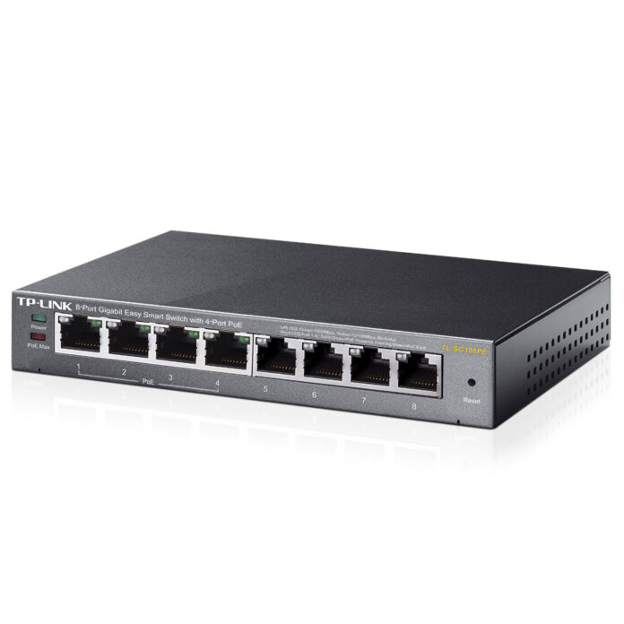Switch cu 8 porturi TP-Link TL-SG108PE, 4 PoE, 1000Mbps, 4000 MAC Switch cu 8 porturi TP-Link TL-SG108PE, 4 PoE, 1000Mbps, 4000 MAC