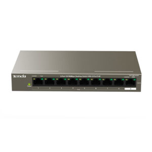 Switch cu 9 porturi Tenda TEF1109P-8-63W, 1.8 Gbps, 1.34 Mpps, 4000 MAC, PoE, fara management Switch cu 9 porturi Tenda TEF1109P-8-63W, 1.8 Gbps, 1.34 Mpps, 4000 MAC, PoE, fara management
