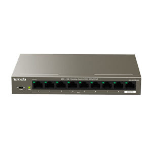 Switch cu 9 porturi Tenda TEF1109TP-8-102W, 2.6 Gbps, 1.34 Mpps, 2000 MAC, PoE, fara management Switch cu 9 porturi Tenda TEF1109TP-8-102W, 2.6 Gbps, 1.34 Mpps, 2000 MAC, PoE, fara management