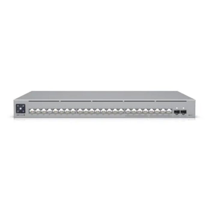 Switch Gigabit cu 24 porturi Ubiquiti UniFi Pro USW-PRO-MAX-24-POE, 88 Gbps, 2 porturi SFP+, 1U, PoE++, rackabil, cu management L3 Switch Gigabit cu 24 porturi Ubiquiti UniFi Pro USW-PRO-MAX-24-POE, 88 Gbps, 2 porturi SFP+, 1U, PoE++, rackabil, cu management L3