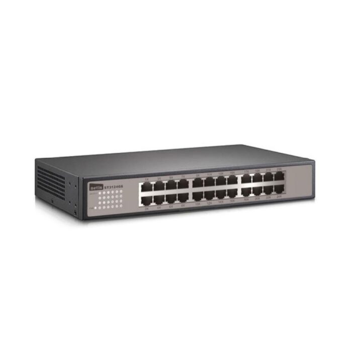 Switch Gigabite rackabil cu 24 de porturi Netis ST3124GS, 48 Gbps, 16000 MAC, fara management Switch Gigabite rackabil cu 24 de porturi Netis ST3124GS, 48 Gbps, 16000 MAC, fara management