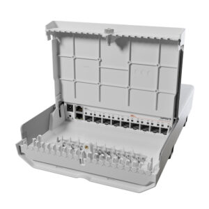 Switch pentru exterior MikroTik netFiber 9 CRS310-1G-5S-4S+OUT, 5 porturi SFP, 4 porturi SFP+, 1 port consola RJ45, PoE Switch pentru exterior MikroTik netFiber 9 CRS310-1G-5S-4S+OUT, 5 porturi SFP, 4 porturi SFP+, 1 port consola RJ45, PoE