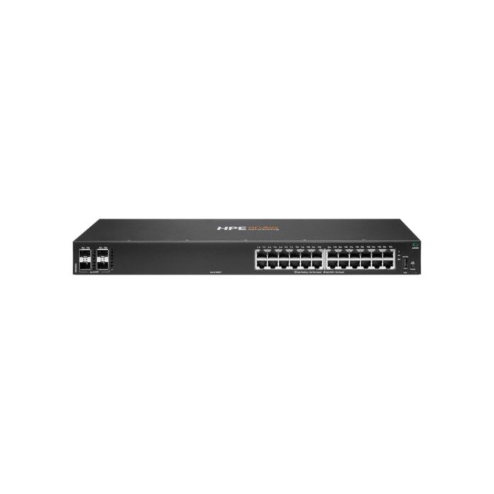 Switch rackabil cu 24 porturi HPE Aruba Networking CX 6000 R8N88A, 4 porturi SFP, 56 Gbps, 41.6 Mpps, L1, 1U, cu management Switch rackabil cu 24 porturi HPE Aruba Networking CX 6000 R8N88A, 4 porturi SFP, 56 Gbps, 41.6 Mpps, L1, 1U, cu management