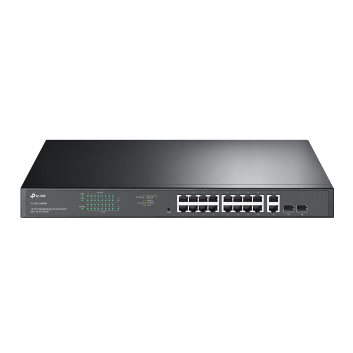 Switch cu 18 porturi TP-Link TL-SG1218MPE, 16 porturi PoE+, 250 W, 36 Gbps, 8K MAC, cu management Switch cu 18 porturi TP-Link TL-SG1218MPE, 16 porturi PoE+, 250 W, 36 Gbps, 8K MAC, cu management