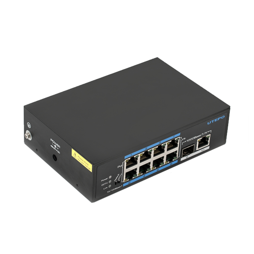 Switch ethernet industrial PoE Utepo UTP7108E-POE, 8 porturi, 5.6Gbps, 5 W Switch ethernet industrial PoE Utepo UTP7108E-POE, 8 porturi, 5.6Gbps, 5 W