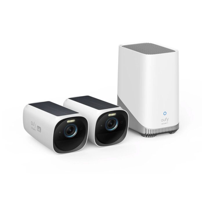 Sistem supraveghere wireless exterior WiFi Eufy T88713W1, 2 camere, 8 MP, IR / lumina alba 9 m, microfon si difuzor, acumulator 13000 mAh, sirena, detectie miscare, recunoastere faciala Sistem supraveghere wireless exterior WiFi Eufy T88713W1, 2 camere, 8 MP, IR / lumina alba 9 m, microfon si difuzor, acumulator 13000 mAh, sirena, detectie miscare, recunoastere faciala