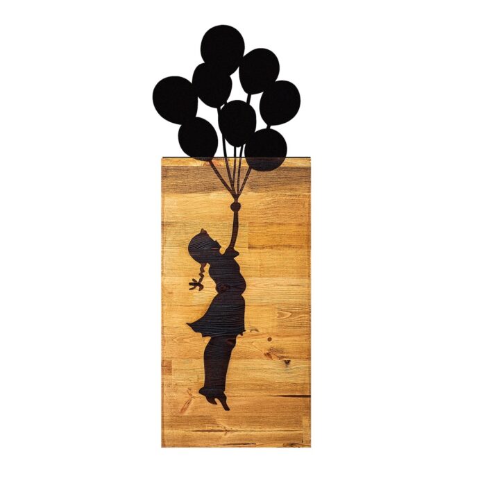 Tablou din lemn si metal Child Negru 30x86x3 cm Tablou din lemn si metal Child Negru 30x86x3 cm