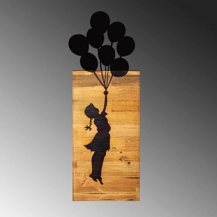 Tablou din lemn si metal Child Negru 30x86x3 cm Tablou din lemn si metal Child Negru 30x86x3 cm