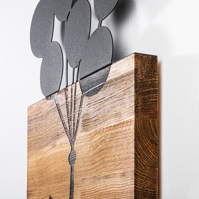 Tablou din lemn si metal Child Negru 30x86x3 cm Tablou din lemn si metal Child Negru 30x86x3 cm