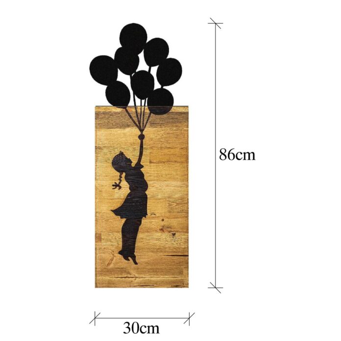 Tablou din lemn si metal Child Negru 30x86x3 cm Tablou din lemn si metal Child Negru 30x86x3 cm
