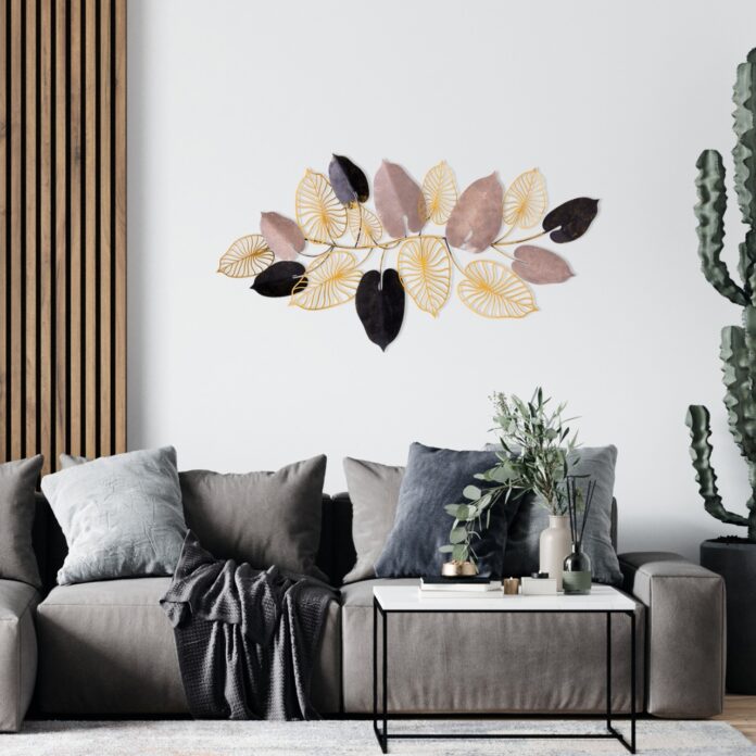 Tablou metalic Furize Multicolor 120x7x61 cm