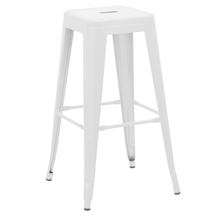 Taburet de bar pentru exterior, Model Utopia, culoare alb, Polipropilena, 42x42x76 cm Taburet de bar pentru exterior, Model Utopia, culoare alb, Polipropilena, 42x42x76 cm