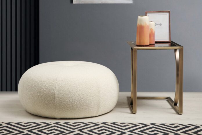 Taburet puf Tina Alb 55x55x35 cm Taburet puf Tina Alb 55x55x35 cm