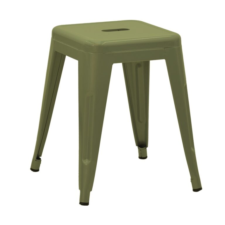 Taburet Utopia, verde masliniu, 30x30x45 cm