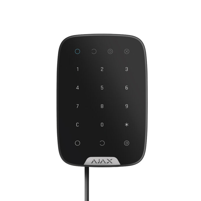 Tastatura cu touch cablata Ajax Keypad Fibra BL, 15 taste, silent alarm, 2000 m, 4 fire Tastatura cu touch cablata Ajax Keypad Fibra BL, 15 taste, silent alarm, 2000 m, 4 fire