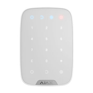Tastatura cu touch wireless AJAX Keypad WH, 15 taste, silent alarm, 1700 m Tastatura cu touch wireless AJAX Keypad WH, 15 taste, silent alarm, 1700 m