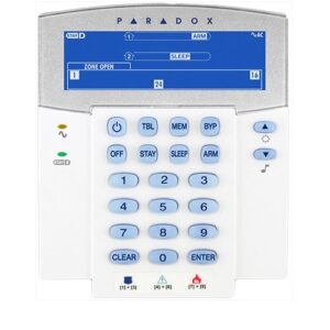 Tastatura LCD Paradox K35, 32 zone, 2 partitii, StayD Tastatura LCD Paradox K35, 32 zone, 2 partitii, StayD