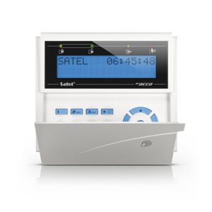 Cititor de proximitate cu tastatura LCD Satel ACCO-KLCDR-BW, 125 kHz, cod, card, buzzer, tamper, alb Cititor de proximitate cu tastatura LCD Satel ACCO-KLCDR-BW, 125 kHz, cod, card, buzzer, tamper, alb