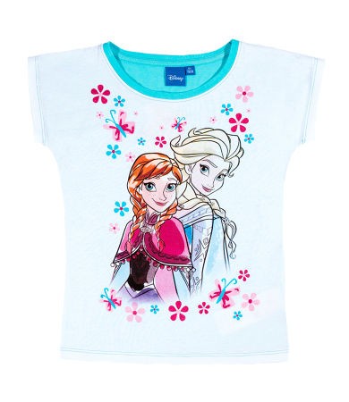 Tricou alb cu maneca scurta Frozen Tricou alb cu maneca scurta Frozen