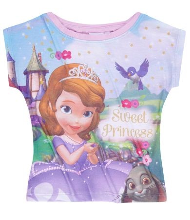 Tricou multicolor cu maneca scurta Sofia Tricou multicolor cu maneca scurta Sofia