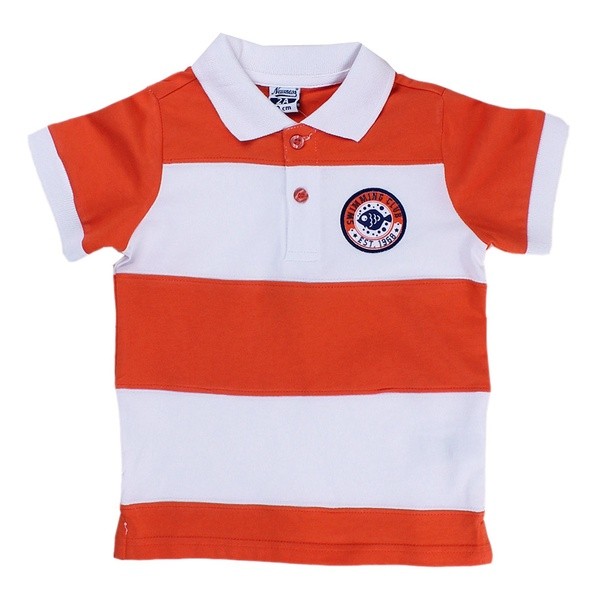 Tricou polo rosu cu dungi Newness Tricou polo rosu cu dungi Newness
