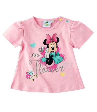 Tricou roz cu maneca scurta Minnie Mouse Tricou roz cu maneca scurta Minnie Mouse