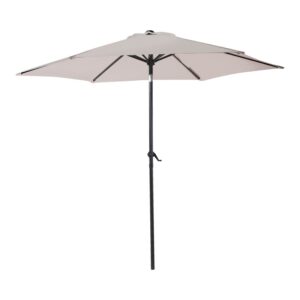 Umbrela de gradina, Model Frow, culoare antracit si bej, aluminiu si textil, D300 cm Umbrela de gradina, Model Frow, culoare antracit si bej, aluminiu si textil, D300 cm