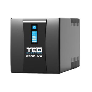 UPS cu 2 prize TED TED004659, 2100VA / 1200W, LCD, cu stabilizator si management UPS cu 2 prize TED TED004659, 2100VA / 1200W, LCD, cu stabilizator si management
