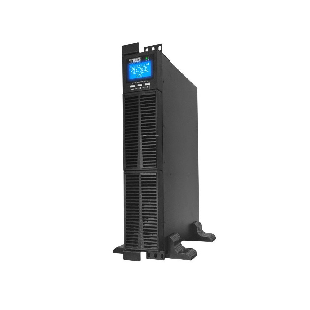 UPS Rackabil cu 3 prize TED004048, 1000VA, 900W, LCD UPS Rackabil cu 3 prize TED004048, 1000VA, 900W, LCD