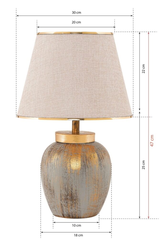 Veioză TM275 Crem 30x18x47 cm Veioză TM275 Crem 30x18x47 cm