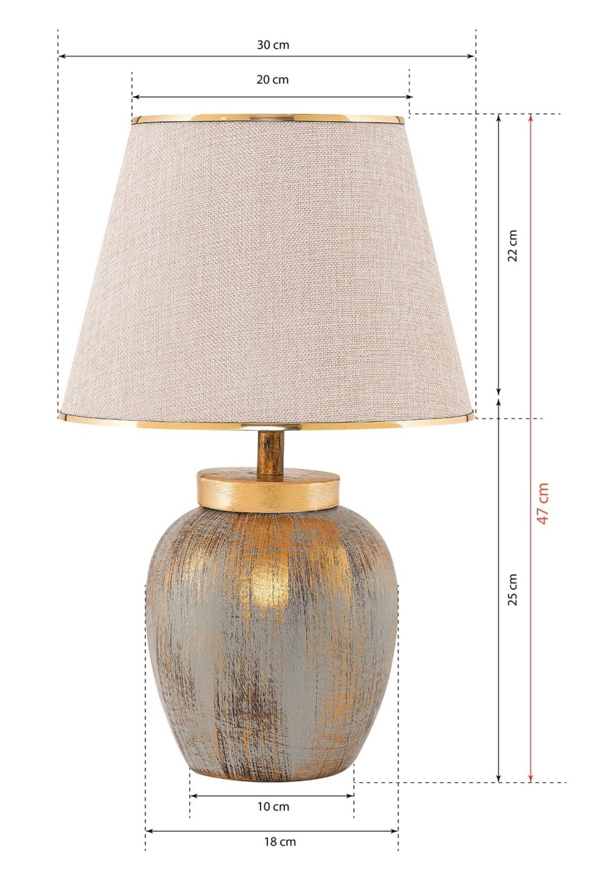 Veioză TM275 Crem 30x18x47 cm Veioză TM275 Crem 30x18x47 cm