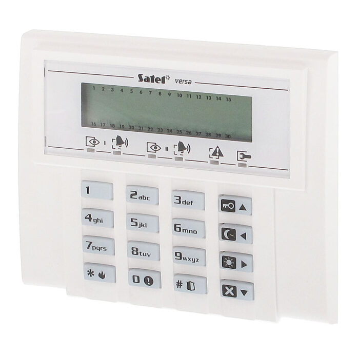 Tastatura LCD Satel PRF-LCD, 3 butoane functionale, taste dedicate, buzzer