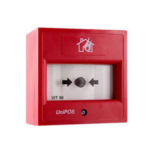 Buton de incendiu wireless UniPOS VIT50, element elastic, LED, aparent Buton de incendiu wireless UniPOS VIT50, element elastic, LED, aparent